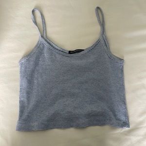 Blue and white striped brandy Melville tank top